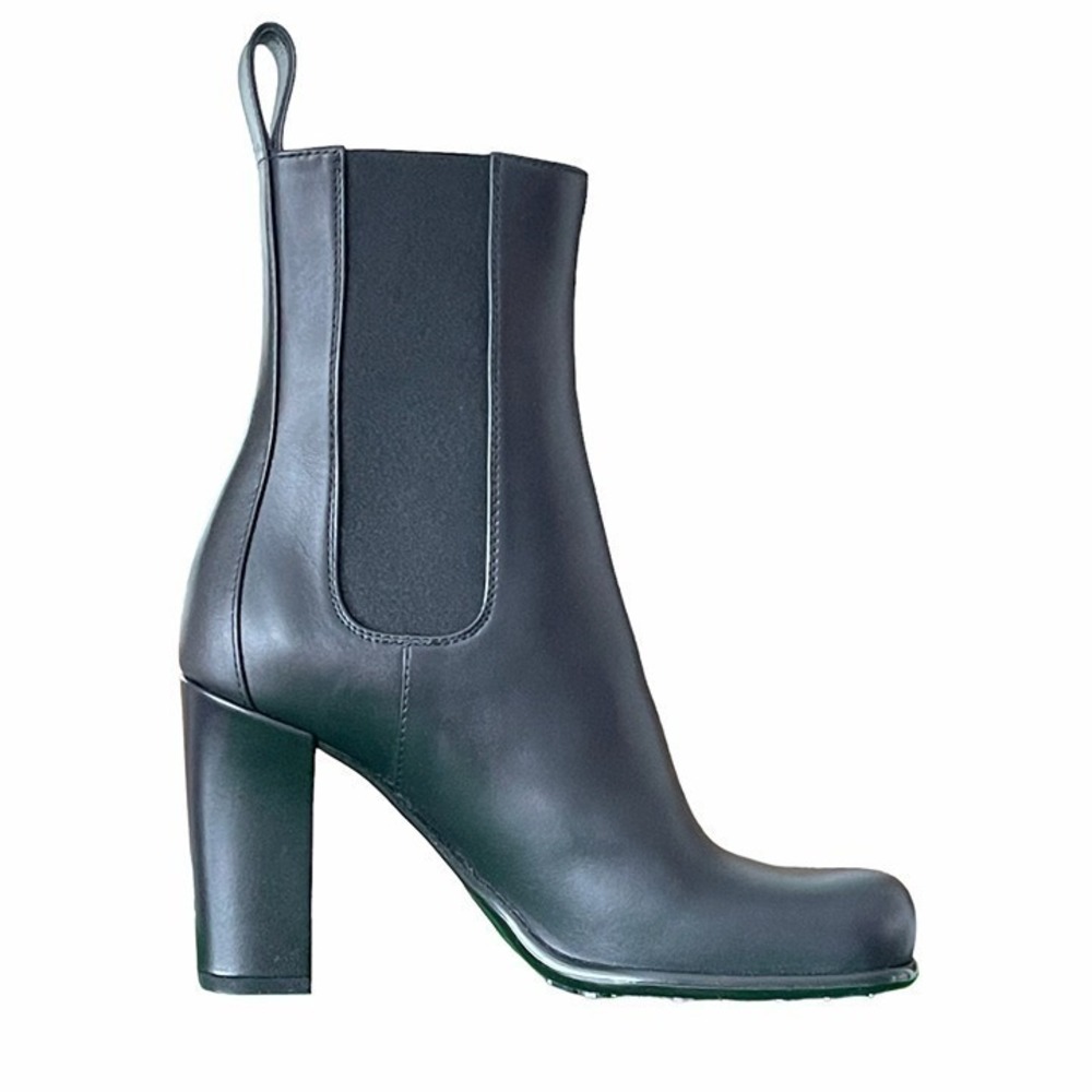 BOTTEGA VENETA 677271 Women's Black Leather‎ Storm Ankle Boots shoes, 40